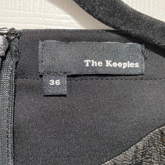 The Kooples Black Size 6 Cocktail Pocket Mini Dress Hopla Stretch Baddie Dark - Picture 5 of 6